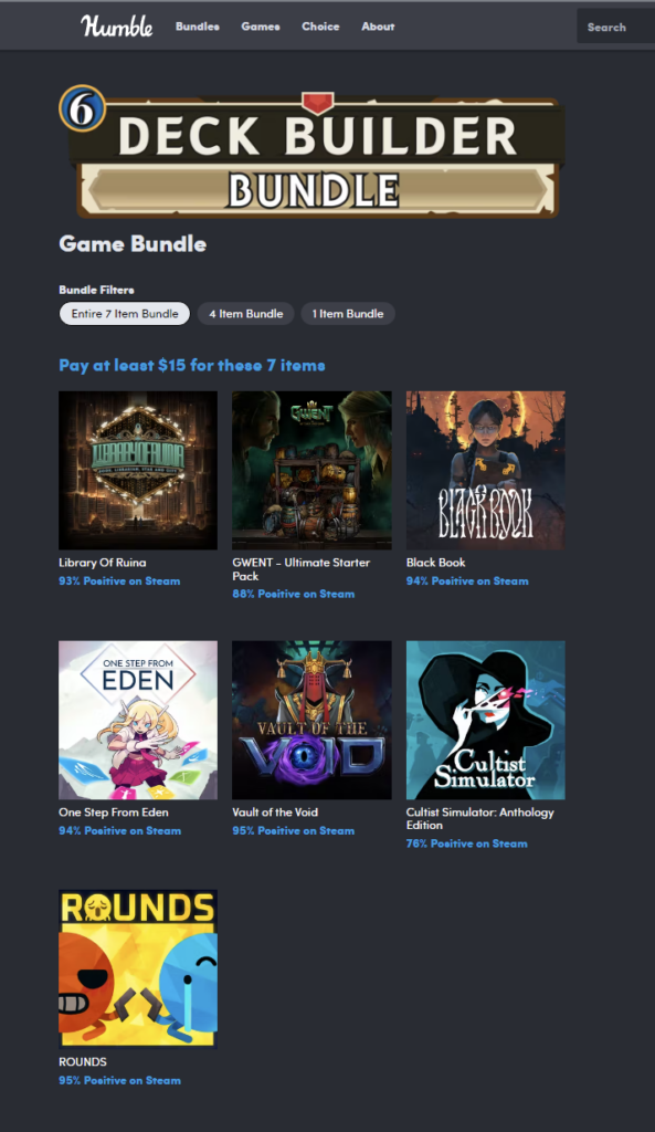Humble Bundle - The Starter kit for Adults