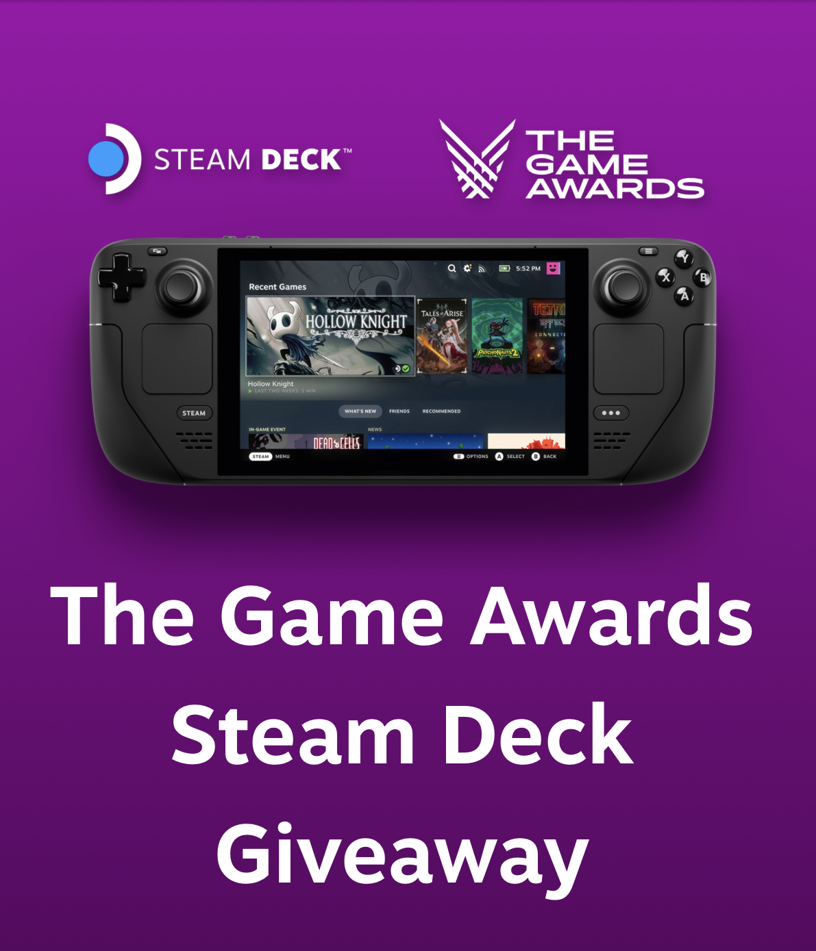 Win a Steam Deck During The Game Awards! Steam Deck HQ