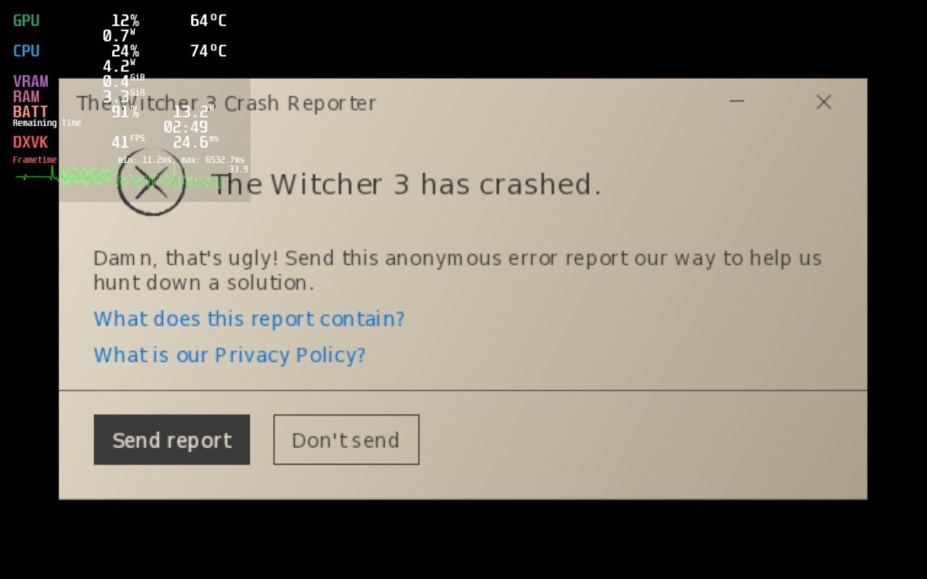 Witcher 3 Error
