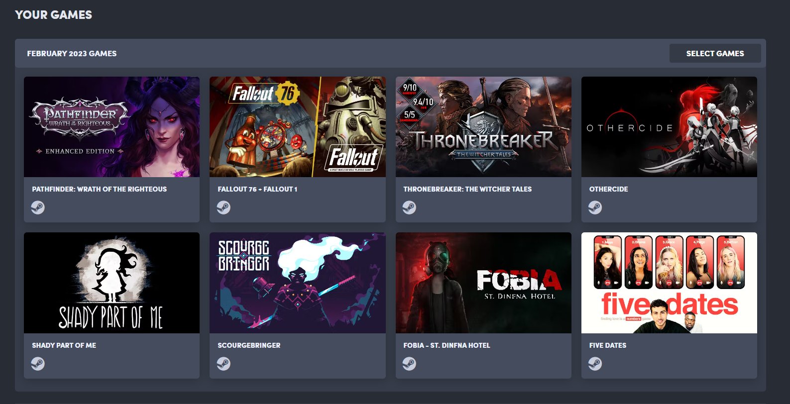 Humble Choice September 2023 - 8 Steam games for $12
