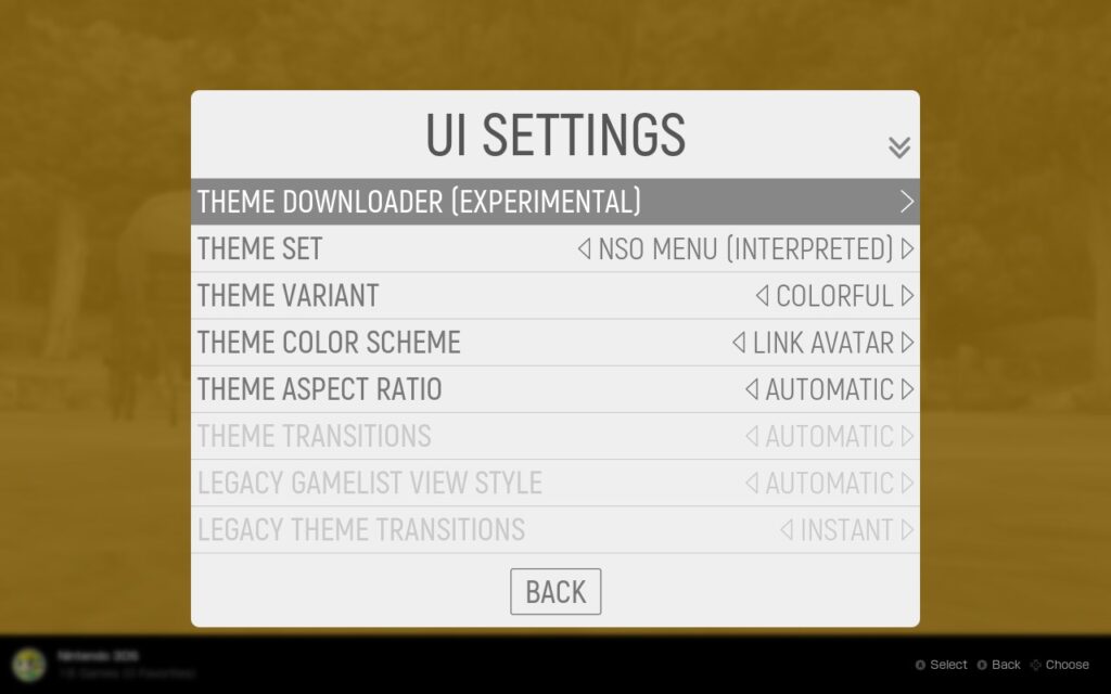 EmulationStation-DE 2.01 UI Settings