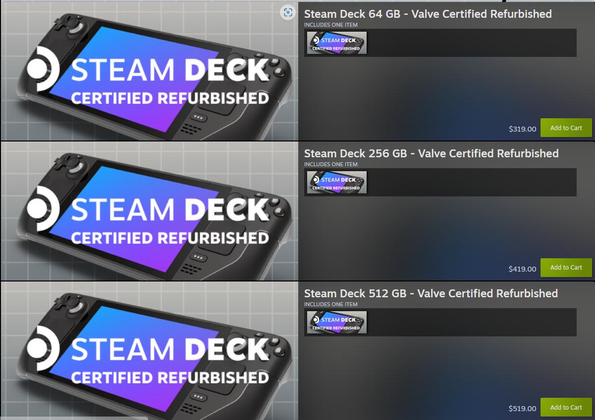 Certified Refurbished Steam Decks Now Live On Steam And Gamestop Steam Deck Hq