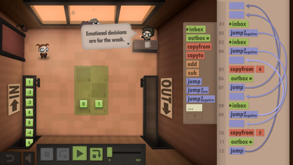 Human Resource Machine free game on Steam Deck