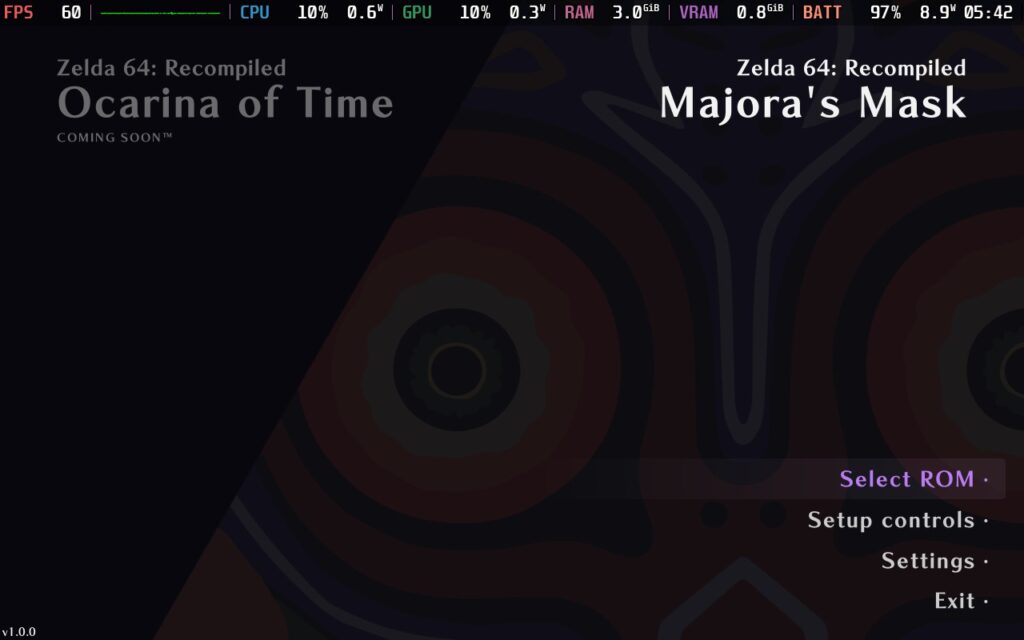 Zelda64RecompilerSelectROM