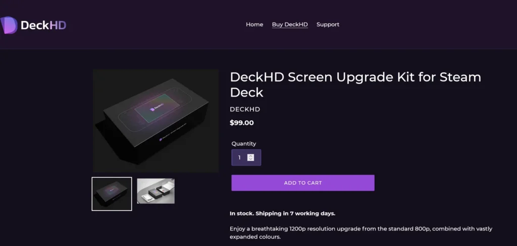 Screenshot 2024 06 19 at 10 40 55 DeckHD Screen Upgrade Kit for Steam Deck