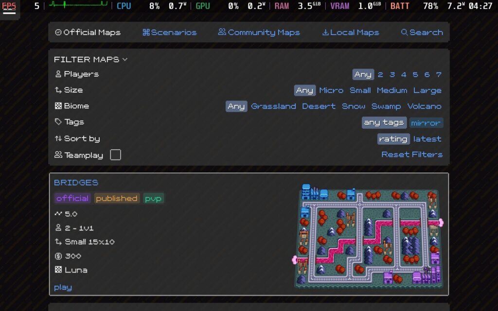 Athena CrisisCustom Map settings