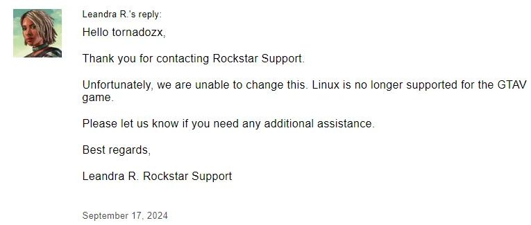 rockstar official replied that they wont support steamdeck v0 oggfh3jhcepd1