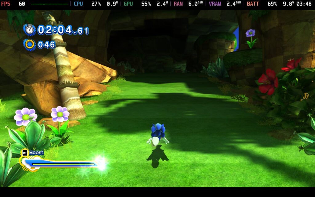 Sonic X Shadow Generations on Steam Deck