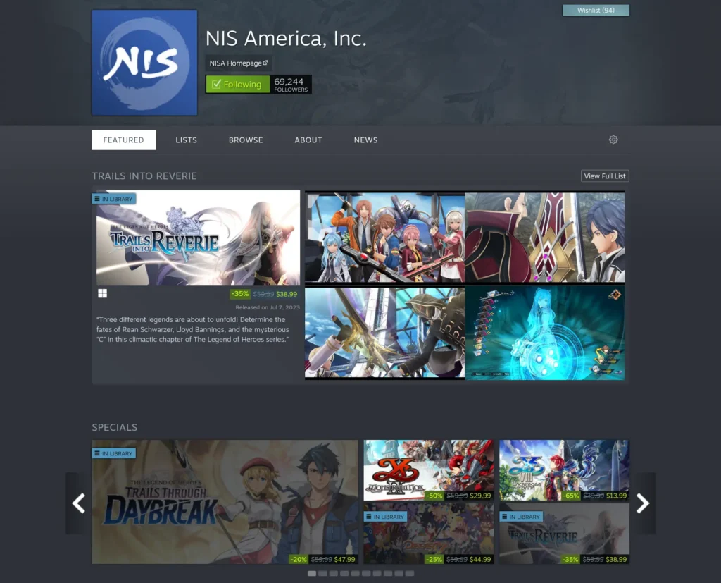 Screenshot 2024 11 05 at 02 55 59 Steam Developer NIS America Inc