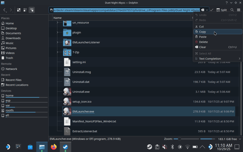 How To Install And Play Duet Night Abyss On Steam Deck 10 CopyEMLauncherFolderLocation