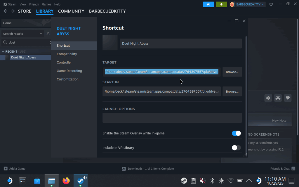 How To Install And Play Duet Night Abyss On Steam Deck 9 PasteEMLauncherFileLocation