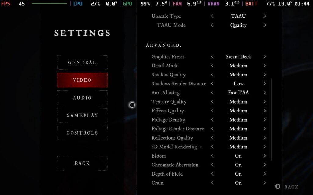 Witchfire Gets Big New Patch With Dedicated Steam Deck Settings 2 WitchfireDefaultGraphics