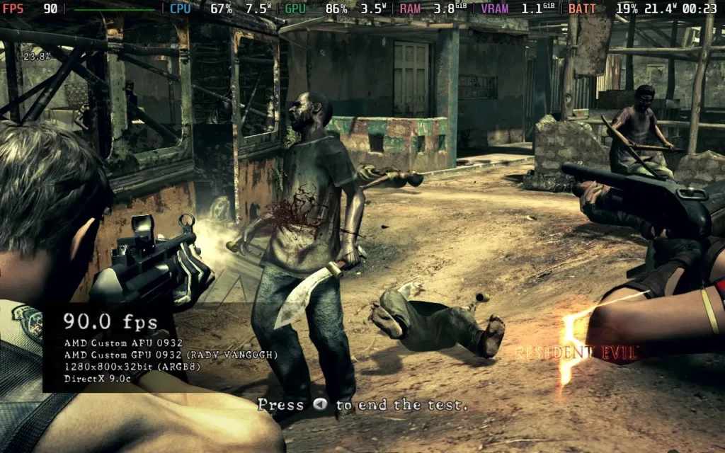 All the Resident Evil Games on Steam Tested on Steam Deck 7 RE5SteamDeck1