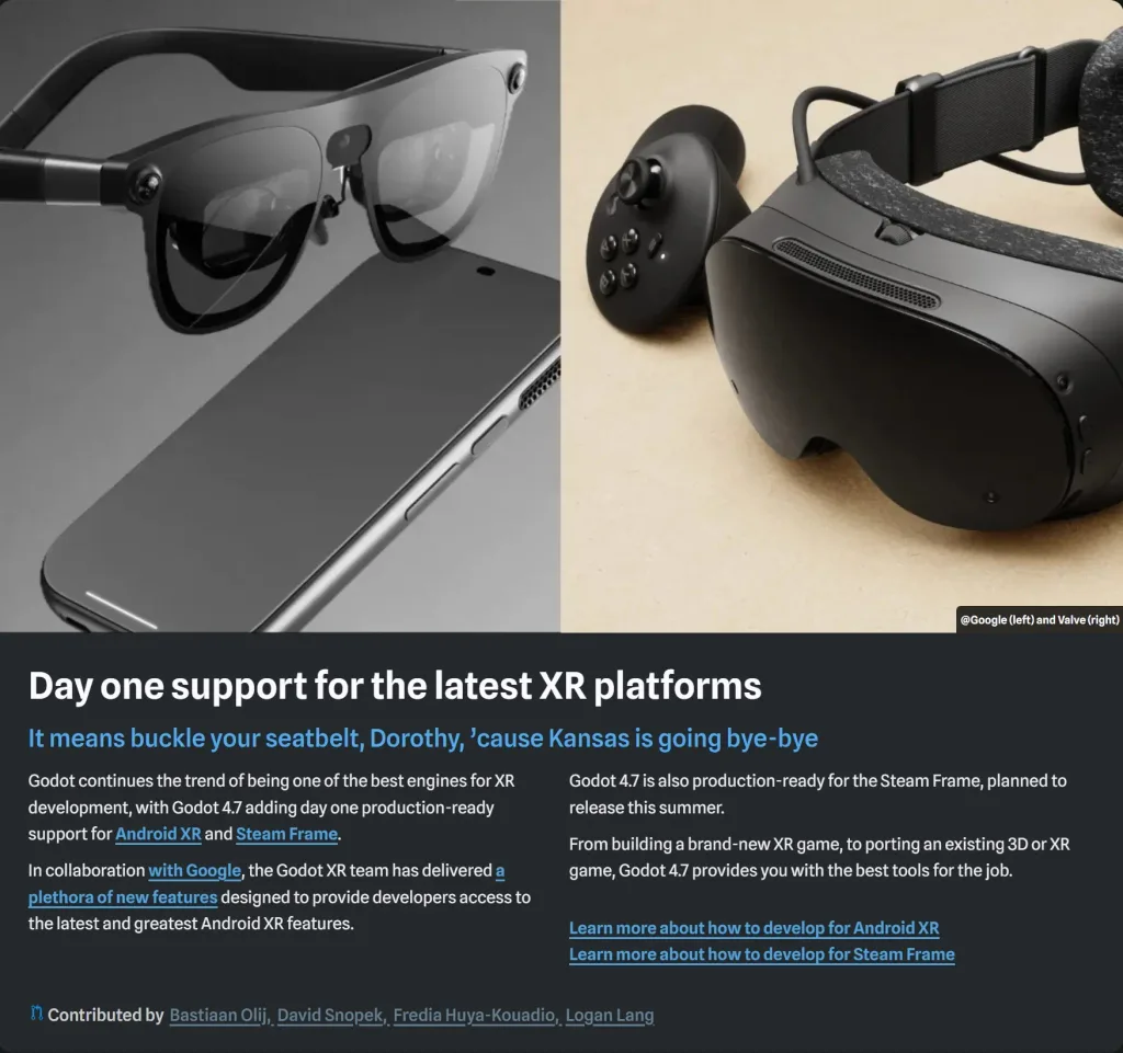 The Godot Engine Just Got A Huge Update With Steam Frame Support 1 Godot 4.7 Steam Frame Support