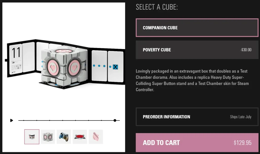 dBrand Companion Cube Steam Machine case