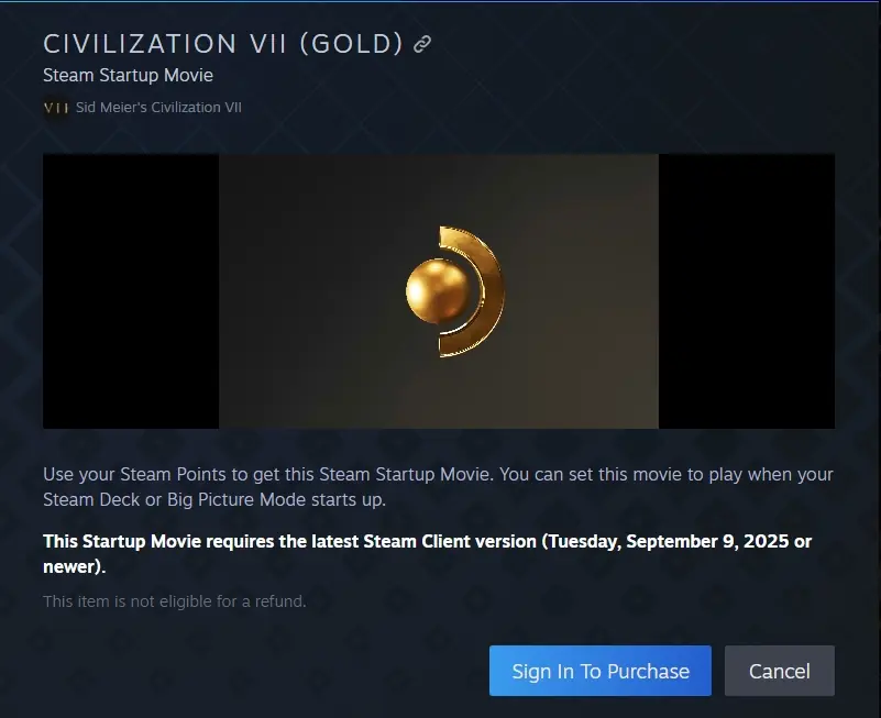 Civilization 7 Steam Deck Startup Video